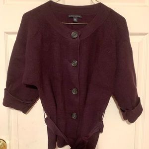 100%Wool BananaRepublic button-belt sweater/cardi
